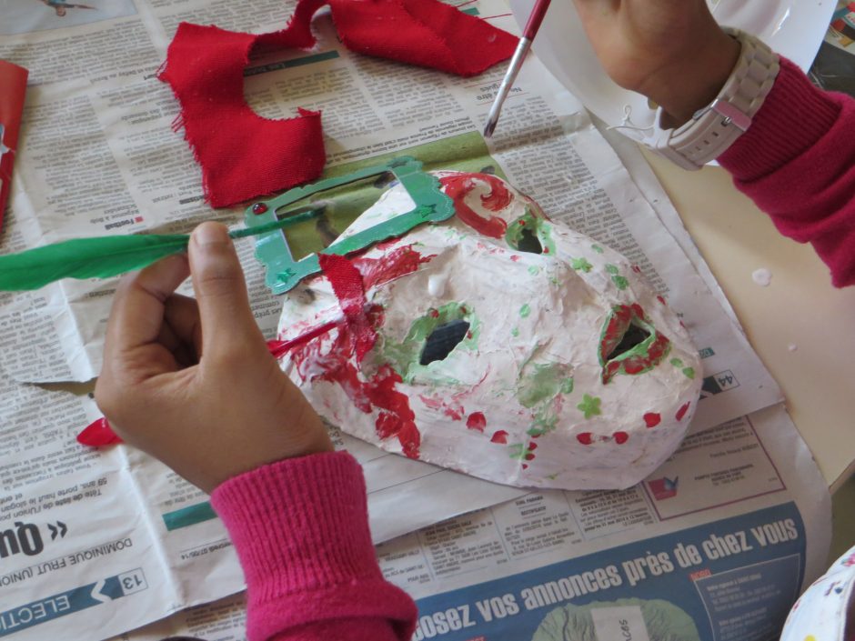 Création de masques enfants du collège